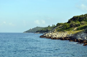 Pogled sa Prevlake na ulaz u Boku