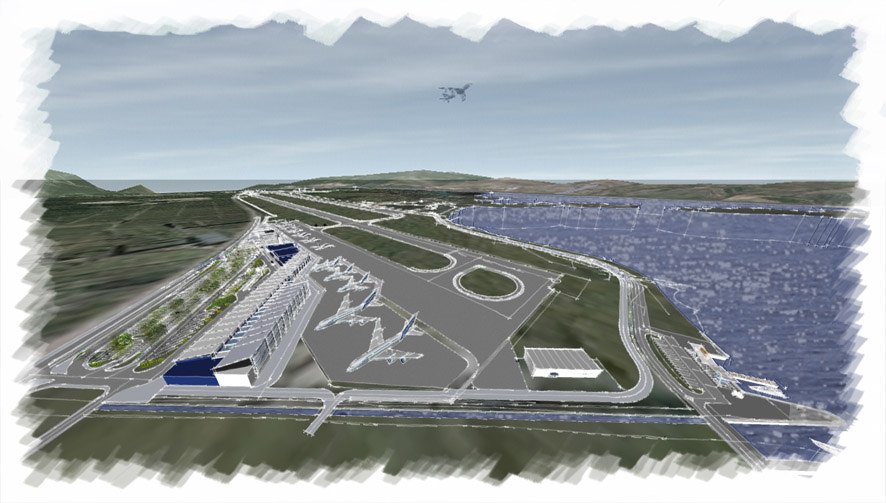 kompjuterska animacija buduceg izgleda aerodroma Tivat 2