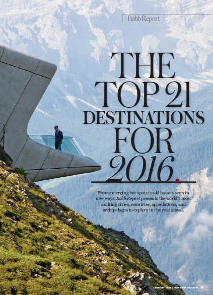 The Top 21 destinations for 2016.
