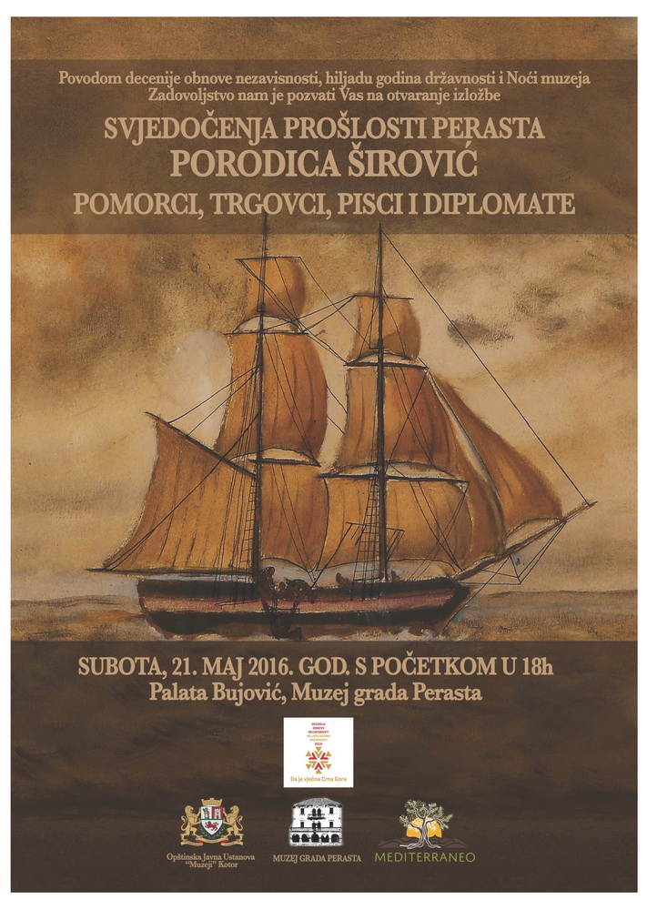 Plakat porodica Širović muzej Perast