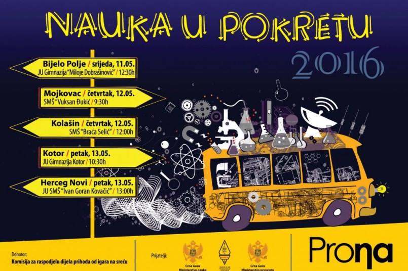 Putujući festival nauke u pet crnogorskih gradova