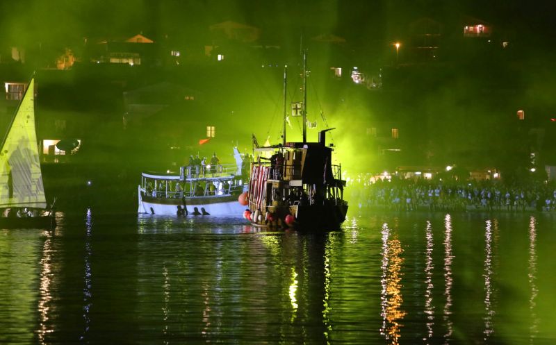 PAKOSTANE, 22.08.2016. Dani vitezova vranskih- Velika nocna pomorska bitka... U velièanstvenoj bitci je sudjelovala cijela flota brodovlja, jedrenjaci, brodice i druga plovila