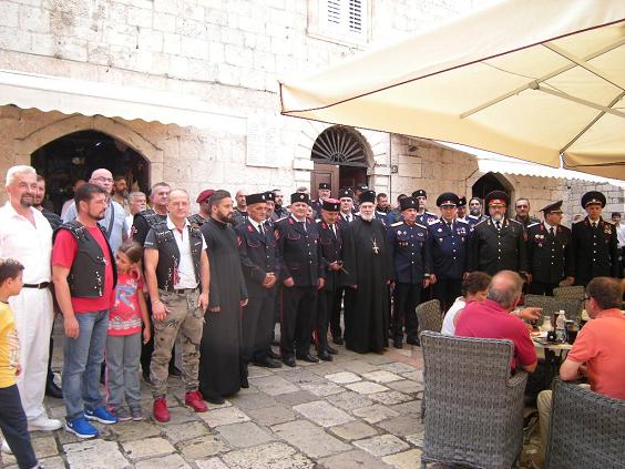 Predstavnici Kozaka sa članovima ruskog moto-kluba "Noćni vukovi" posjetili Kotor