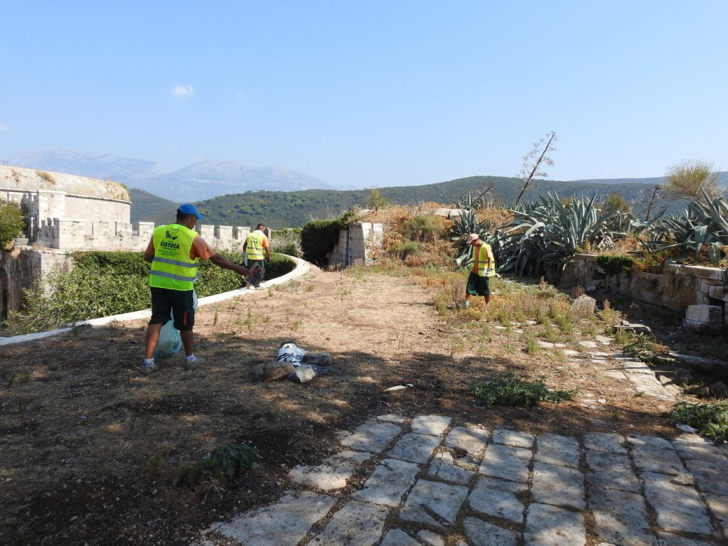 Mamula, čišćenje